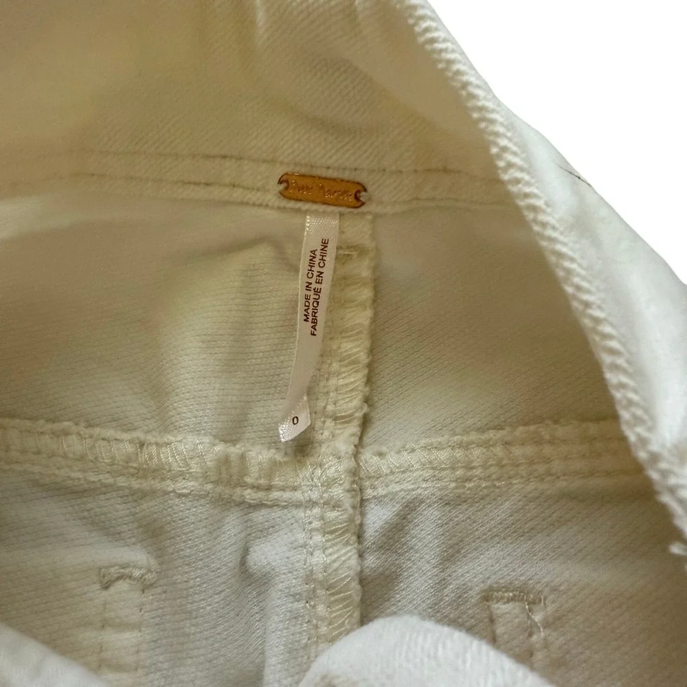 Free People Skinny Button Fly Corduroy Coastal Old Money‎ White Women Pants